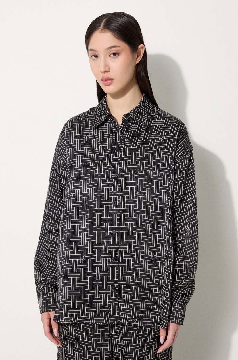 Сорочка KENZO Weave Dropped Shoulders Shirt чорний | FE62CH2479R1.99