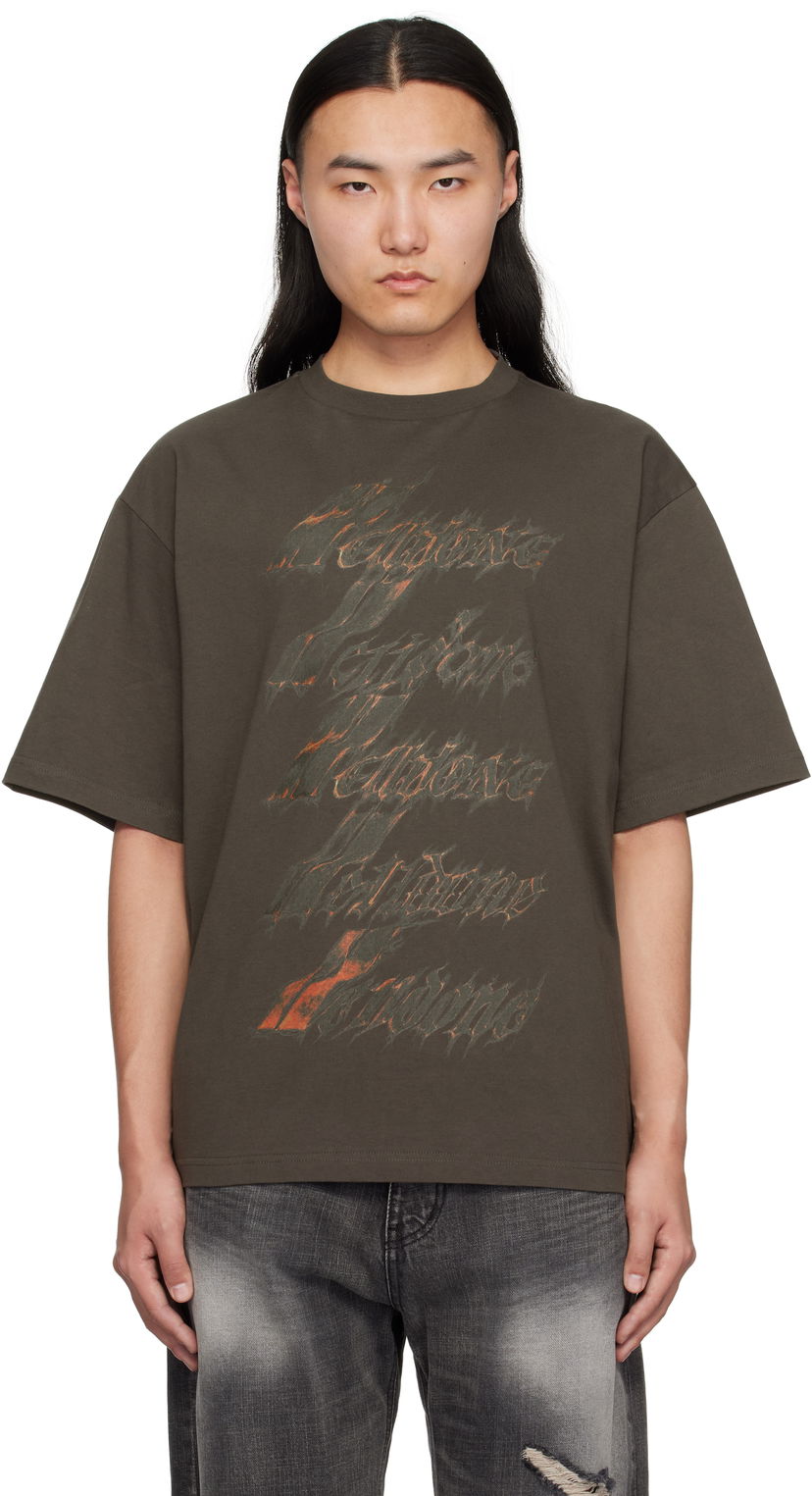 Футболка We11done We11done Spark Logo Graphic T-Shirt Коричневий | WD-TT0-25-751-U-CH