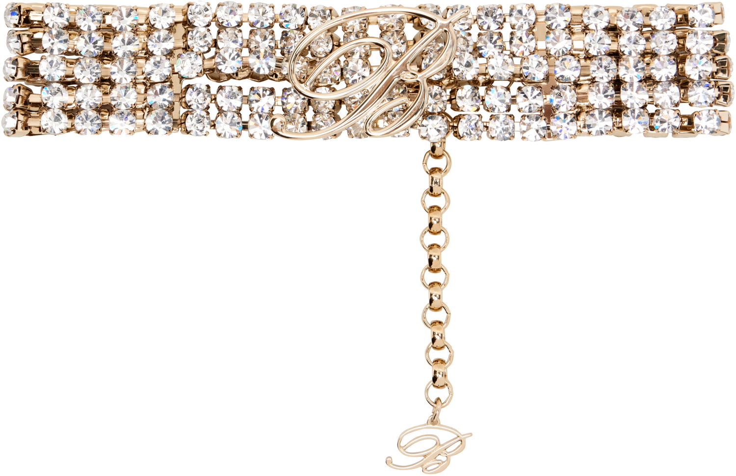 Браслет Blumarine Blumarine Rhinestone 'B' Choker Металік | P522W325A, 0