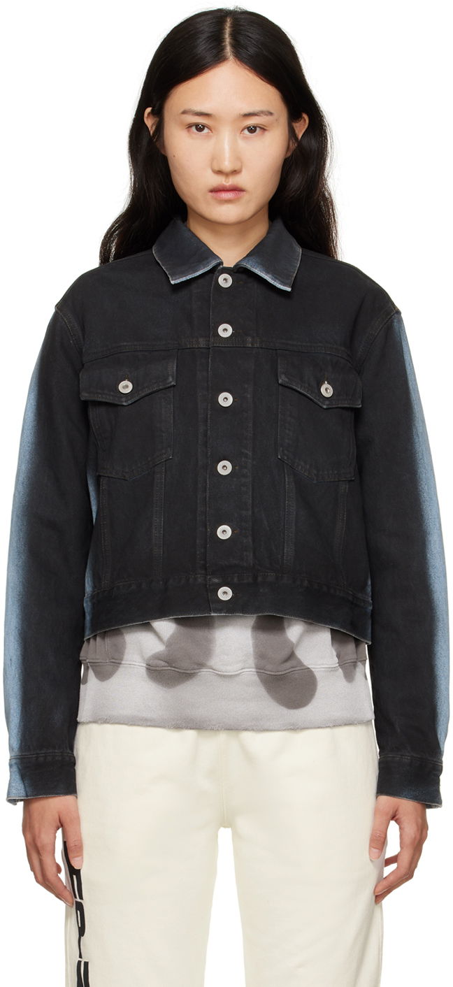 Куртка HERON PRESTON Gradient Regular Denim Jacket чорний | HWYE011S23DEN0031040