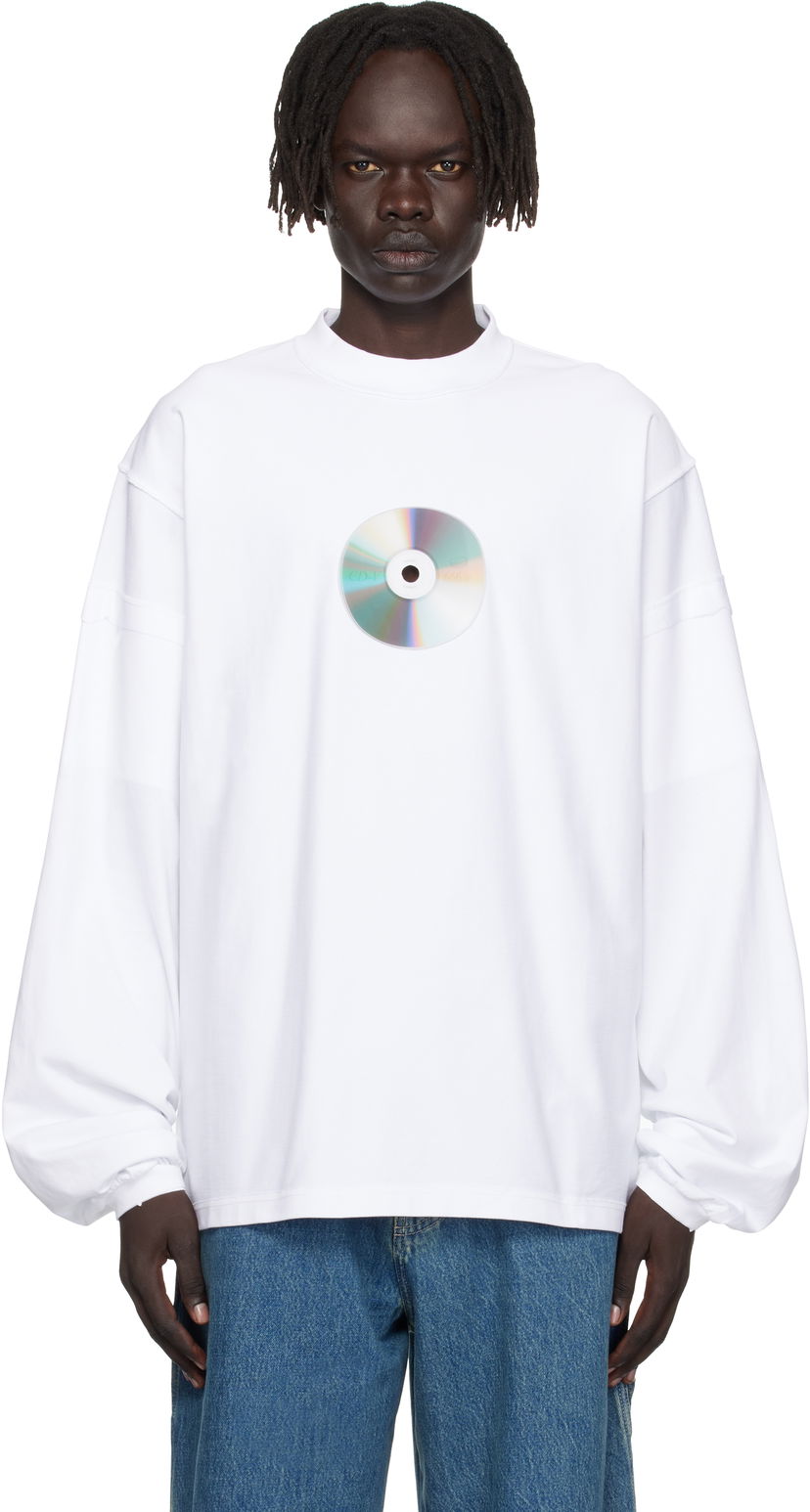Футболка VETEMENTS Vetements CD Reworked Long Sleeve T-Shirt білий | UH76LS780W