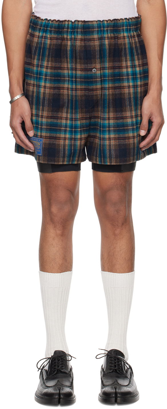Шорти Maison Margiela Check Shorts темно-синій | S50MU0071 S78041