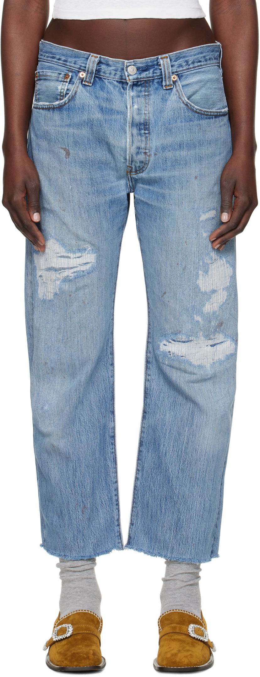 Джинси RE/DONE Re/Done Levi's Edition Boyfriend Jeans Синій | 1188BFJ