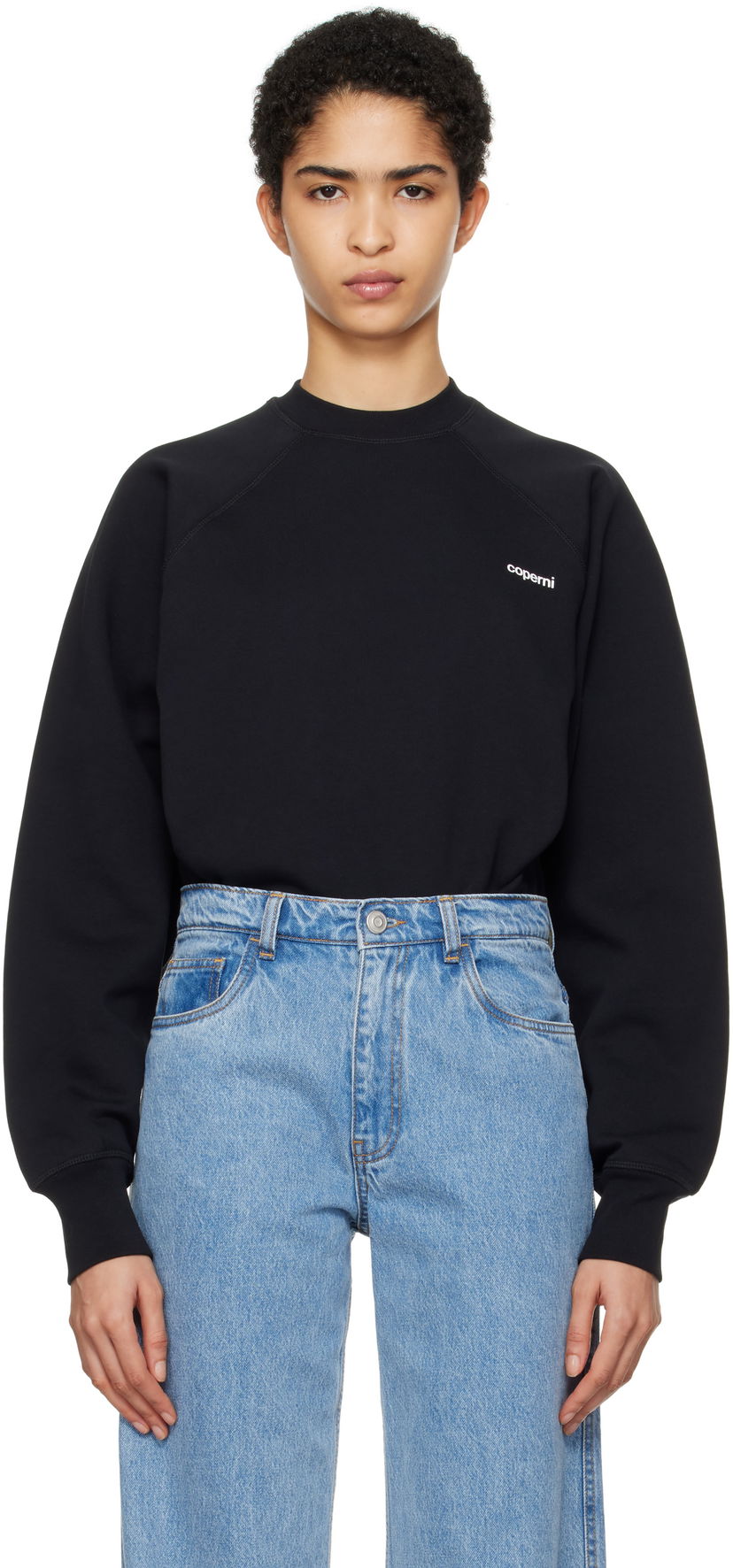 Світшоти Coperni Crewneck Sweatshirt Bodysuit чорний | COPJS105F5010