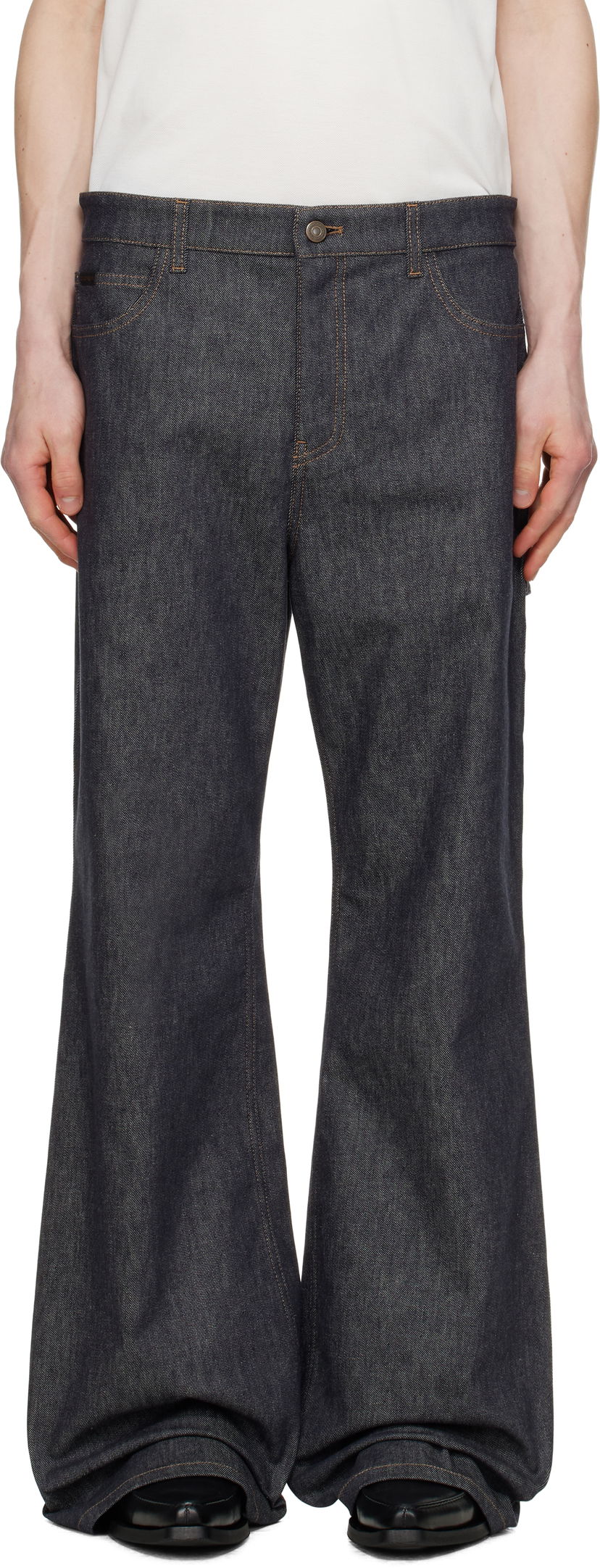 Джинси Courrèges Courrèges Hammer Baggy Jeans Синій | 125DPA241DE0035