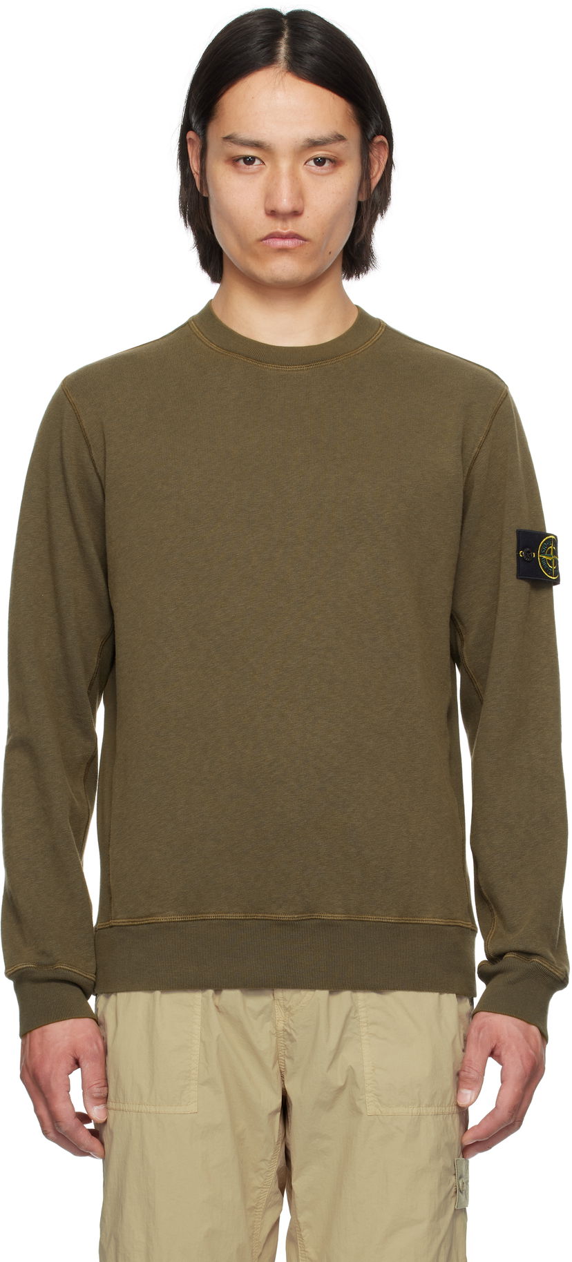 Cветр Stone Island Stone Island Fleece Sweatshirt Зелений | K1S15 6100020 S0060