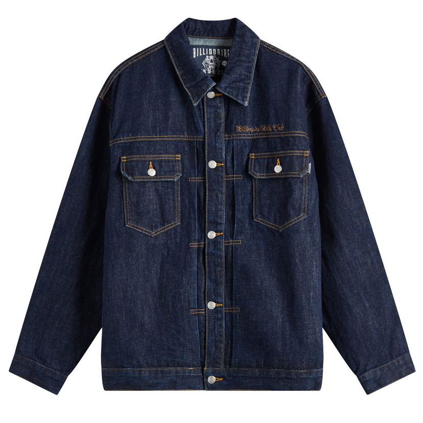 Куртка BILLIONAIRE BOYS CLUB Billionaire Boys Club Script Logo Denim Jacket, Size Large Синій | B25107-IND
