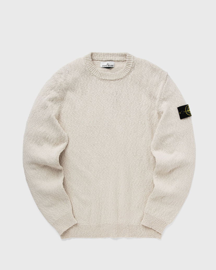 Cветр Stone Island Patch Crewneck бежевий | 8015562B1.V0091