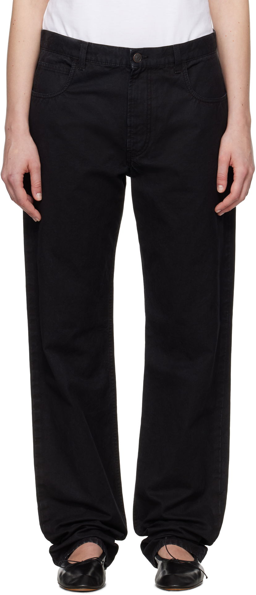 Джинси The Row The Row Landais Straight-Leg Jeans чорний | 10000-W3912