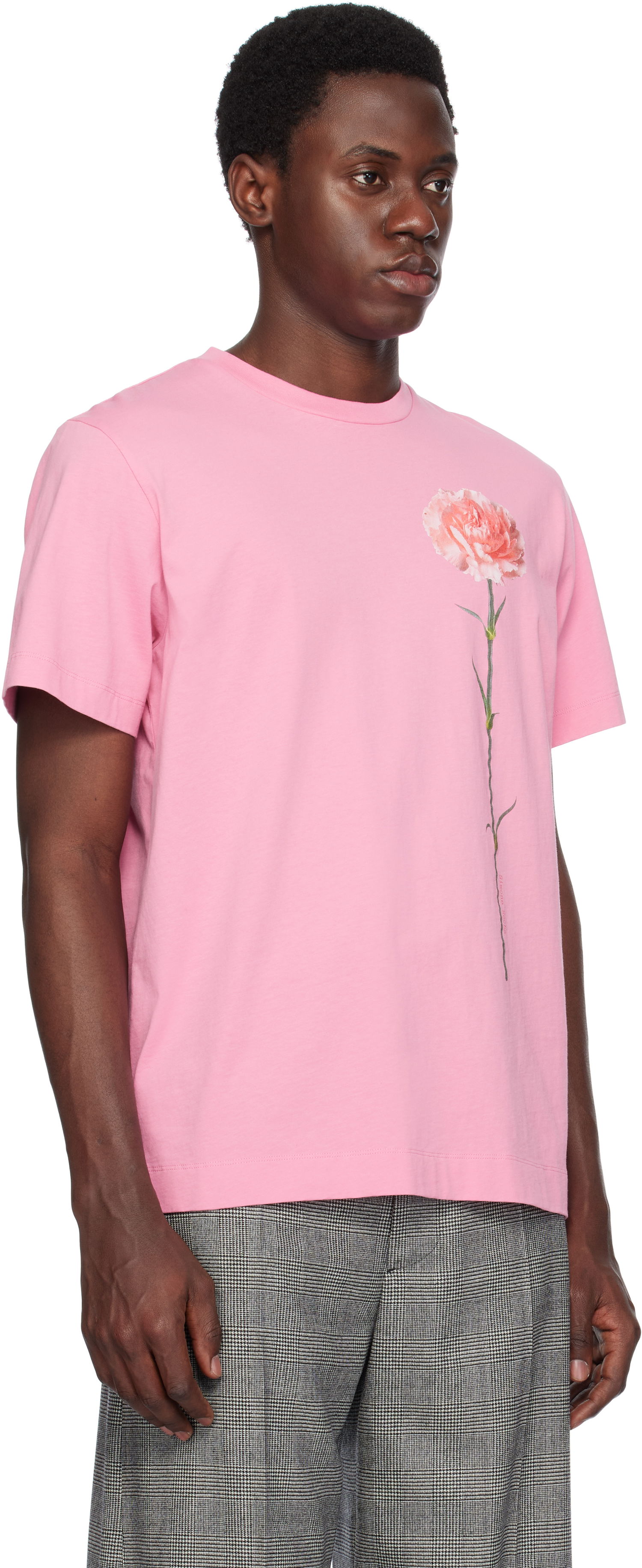 Футболка Simone Rocha Simone Rocha Carnation Print T-Shirt Рожевий | 5195P32A-M 0569, 1