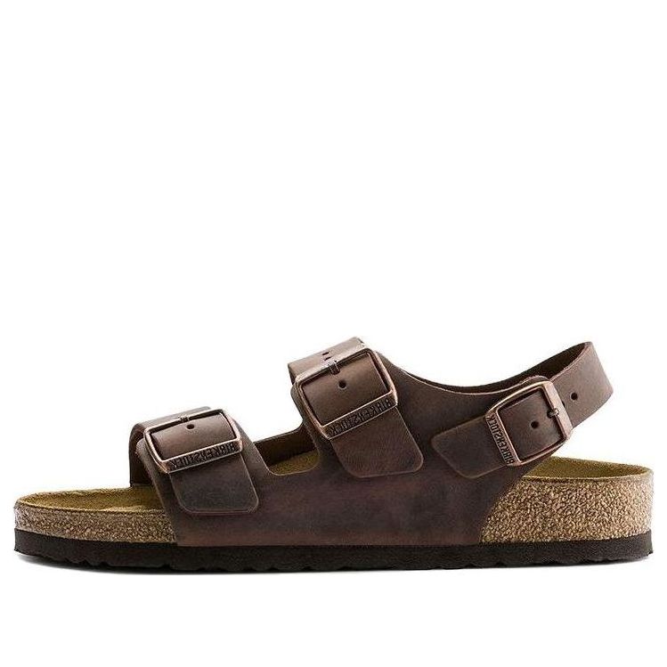 Кросівки та взуття Birkenstock Birkenstock Milano Oiled Leather Sandals Коричневий | 0034871