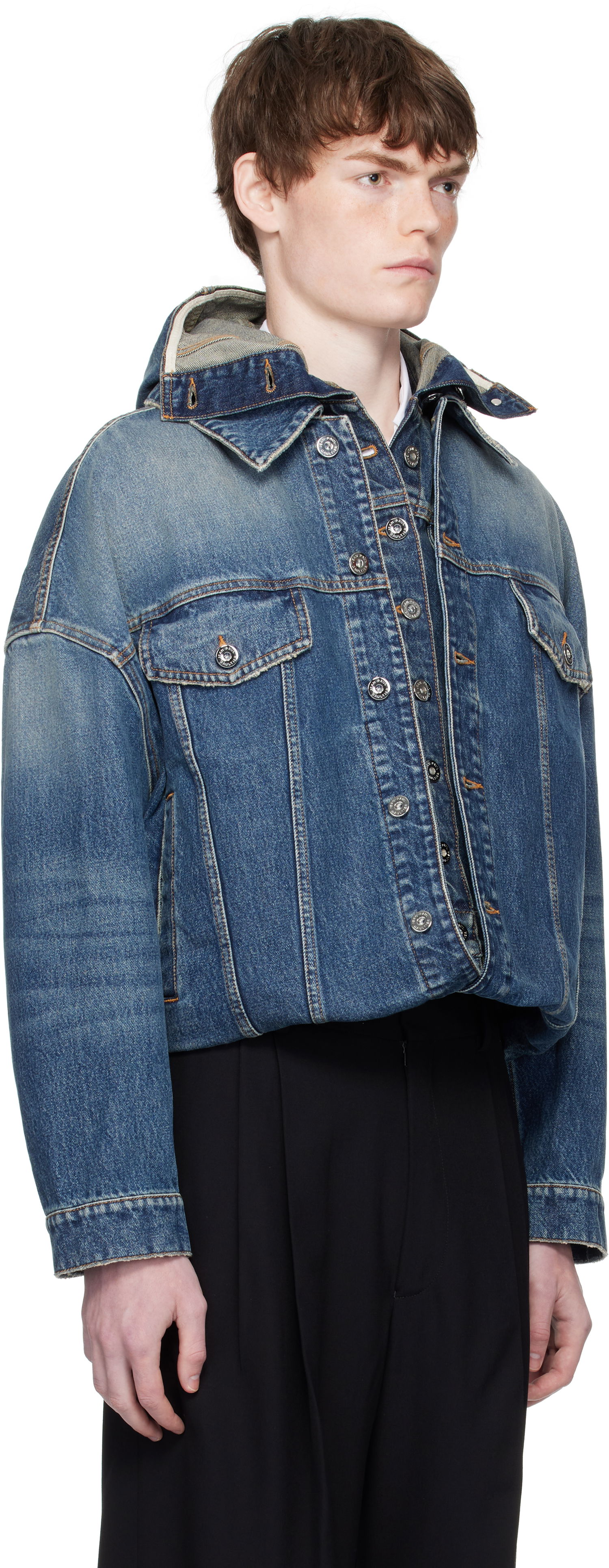 Куртка Jean Paul Gaultier Jean Paul Gaultier 'The Double' Denim Jacket Синій | 25/03-U-JA006-D024-57, 1