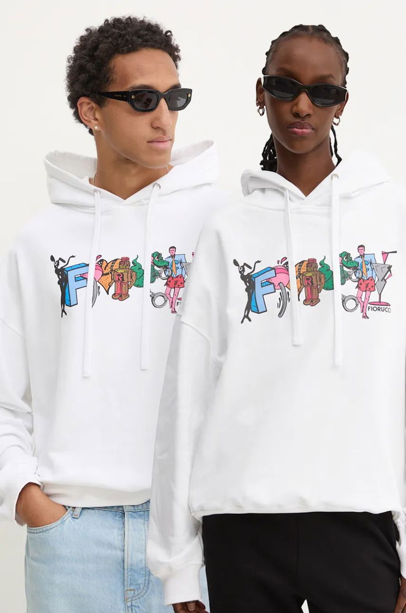 Світшоти Fiorucci Print Hoodie білий | U01FMSHO092CJ05WH02