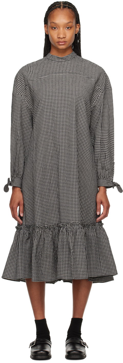 плаття YMC YMC Rushmore Gingham Midi Dress чорний | Q1WAI