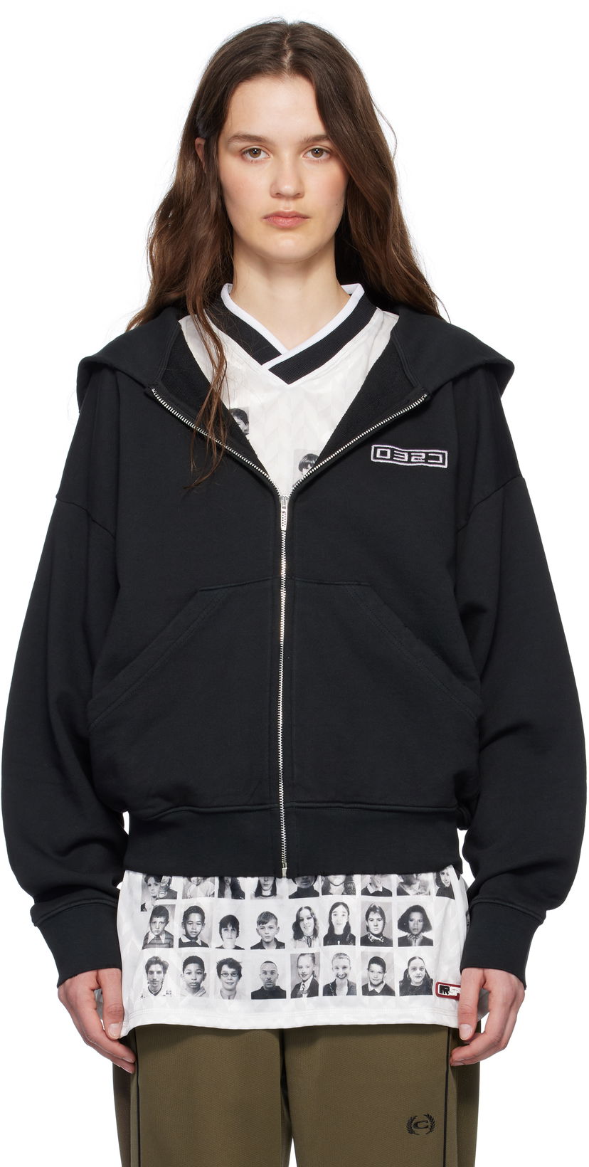 Світшоти 032C Routine Zip Hoodie чорний | S25-URC-0841-050-W