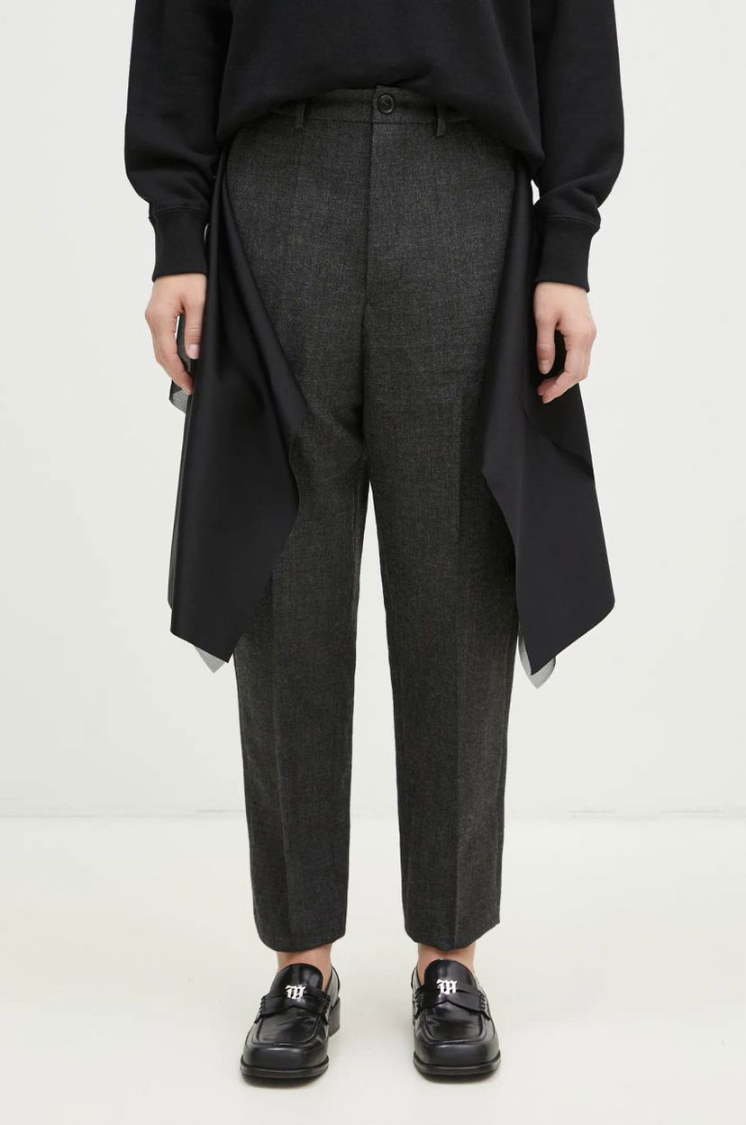 Штани UNDERCOVER High Waist Pants With Attached Skirt Overlay Сірий | UC2D1505