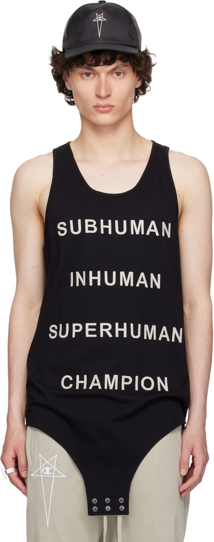 Боді Rick Owens Rick Owens Champion Edition Basketball Tank Top чорний | CM01E1678 CHJG JERSEY