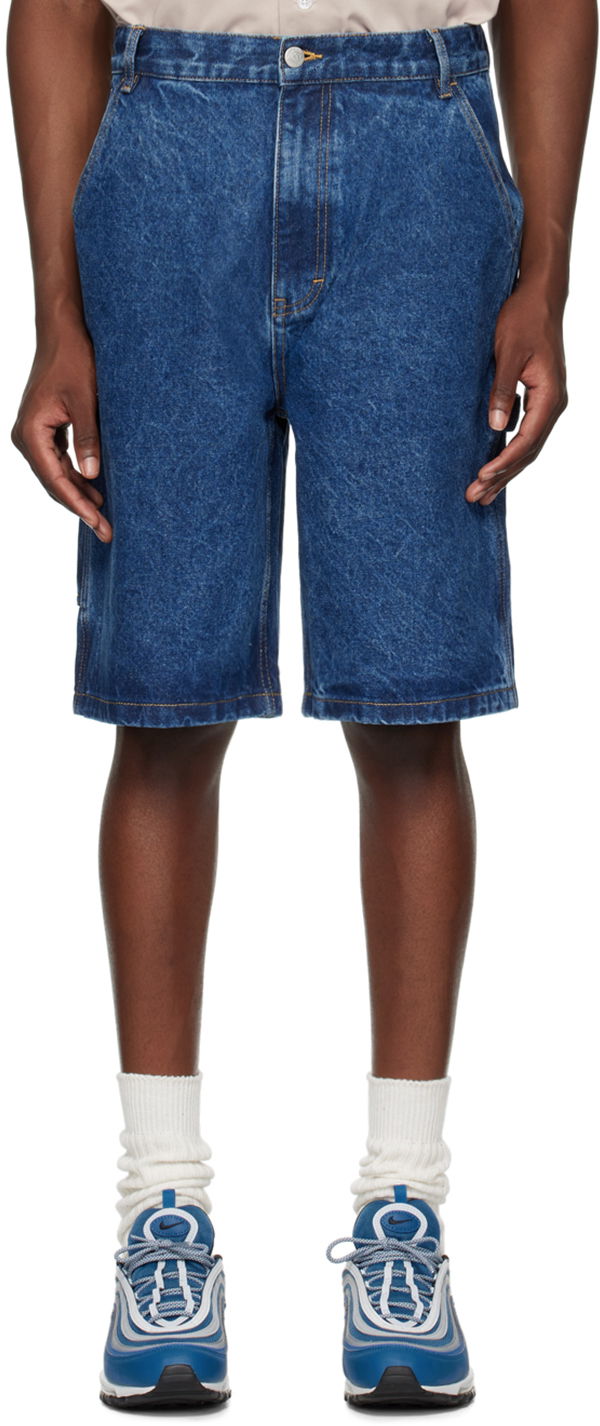 Шорти BBC IceCream ICECREAM Embroidered-Logo Denim Shorts Синій | IC24254