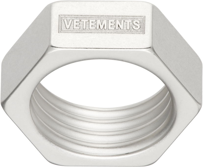 Кільце VETEMENTS Vetements Silver-Tone Screwnut Ring Металік | UH76RI200S