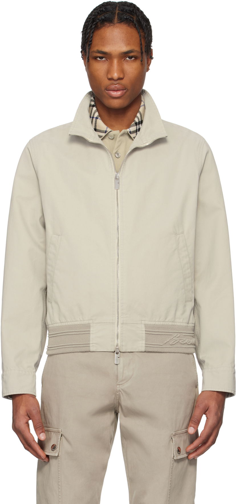 Вітровка Burberry Burberry Cotton Harrington Jacket бежевий | 8101847
