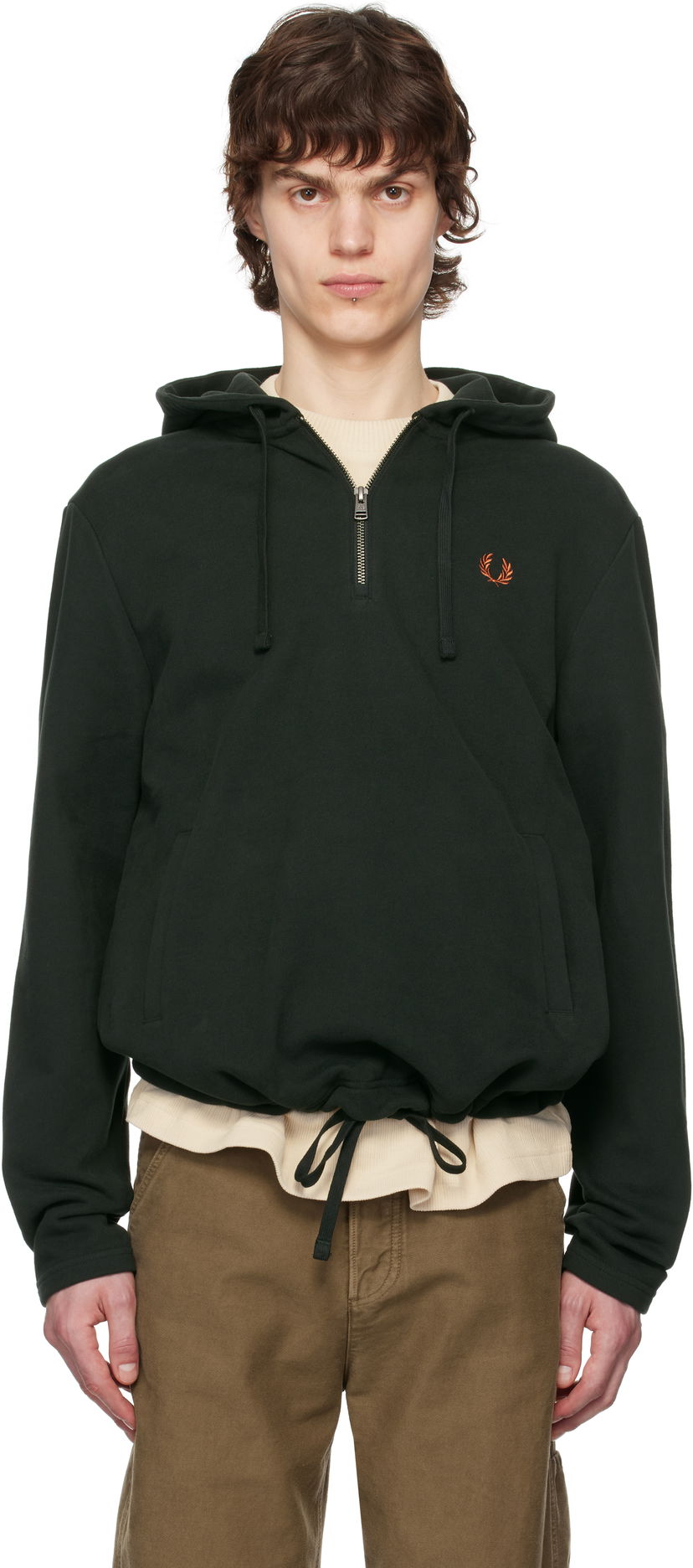 Світшоти Fred Perry Fred Perry Smock Hoodie Зелений | M8619