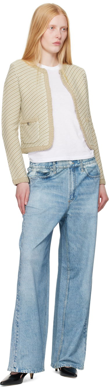 Cветр rag & bone Rag & Bone Claire Knit Cardigan бежевий | WAS25P026SD26, 3