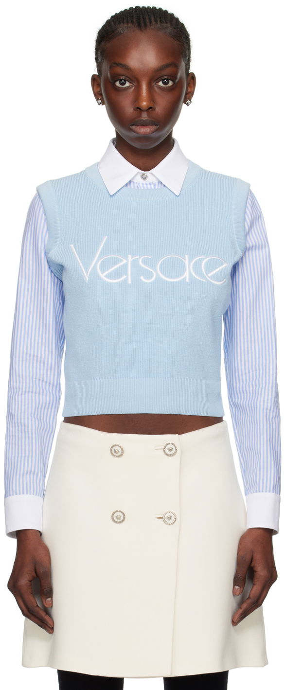 Cветр Versace Blue 1978 Re-Edition Sweater Синій | 1015291_1A10572