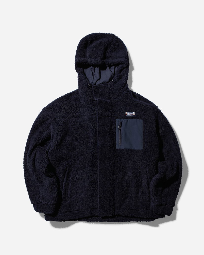 Пуховик Martine Rose Oversized Fleece Jacket темно-синій | 706JT04504