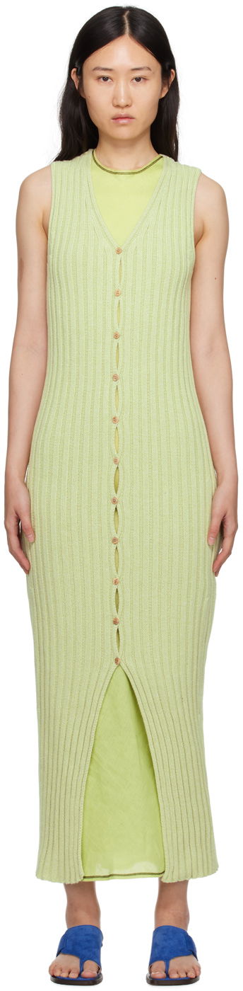плаття Baserange Maxi Knit Dress Зелений | DRLOS-CO-SP24