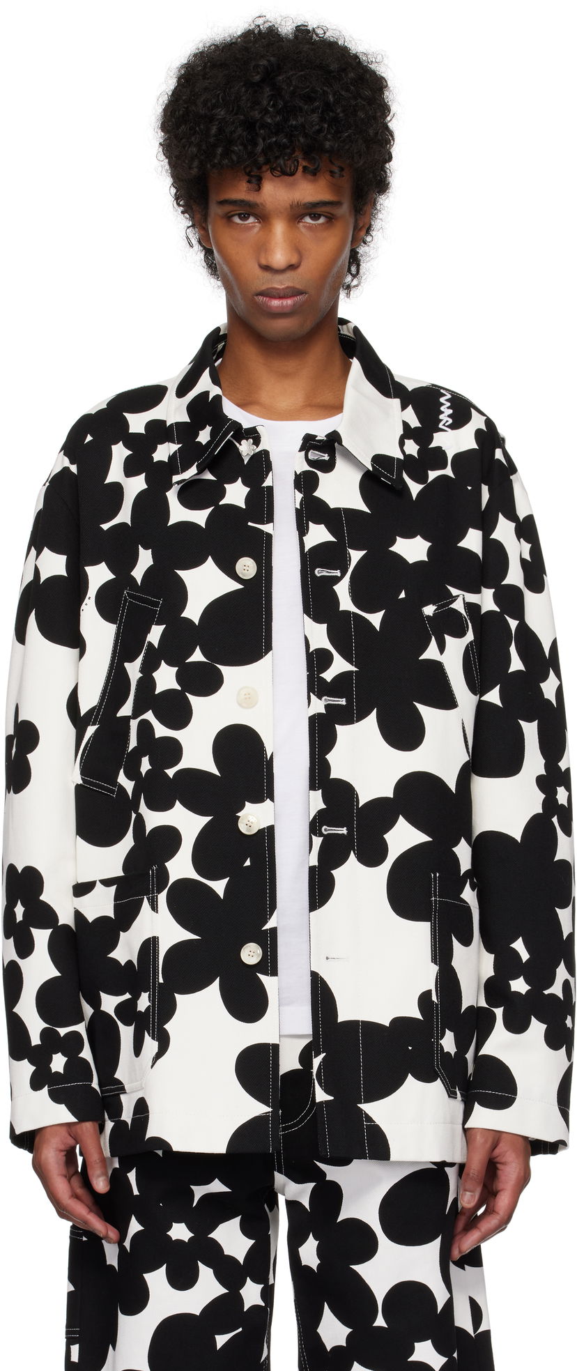 Куртка Marni Marni Dillies Print Jacket білий | GUMU0131SU UTC462