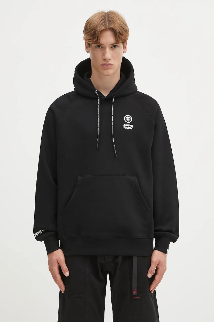 Світшоти AAPE by A Bathing Ape AAPE Now Hoodie чорний | AAPSWMB324XXN