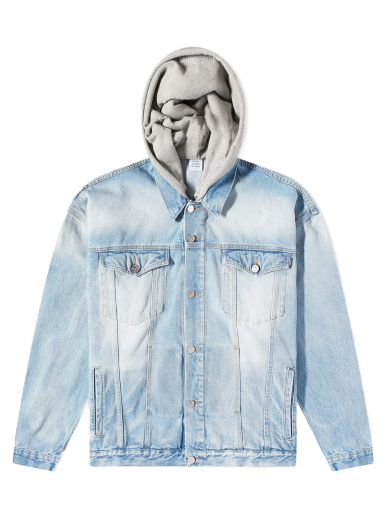 Куртка VETEMENTS Hooded Denim Jacket Light Blue Синій | UE54JA320N