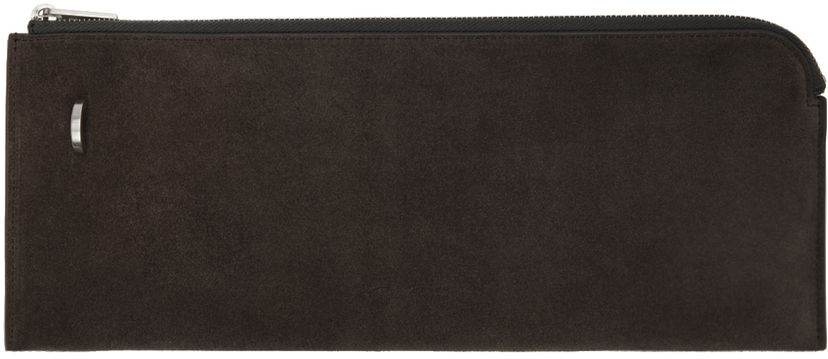Гаманець Rick Owens Suede Zip Pouch Коричневий | RA01D0415 LCS