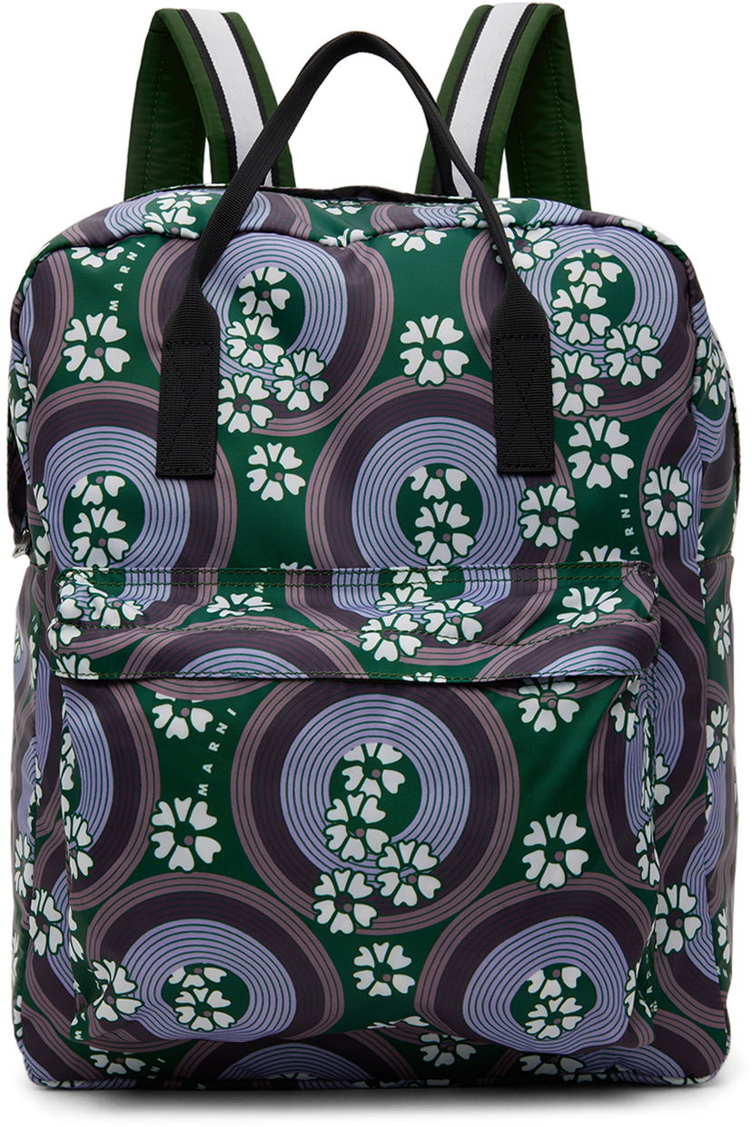 Рюкзак Marni Marni 70s Circles Print Backpack Зелений | M00965