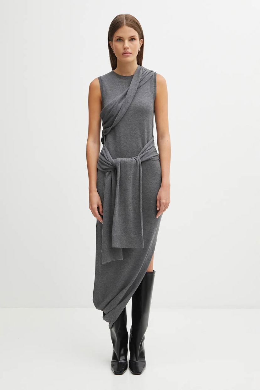 плаття JW Anderson JW Anderson Tie Detail Sleeveless Maxi Dress Сірий | KW1445.YN0320