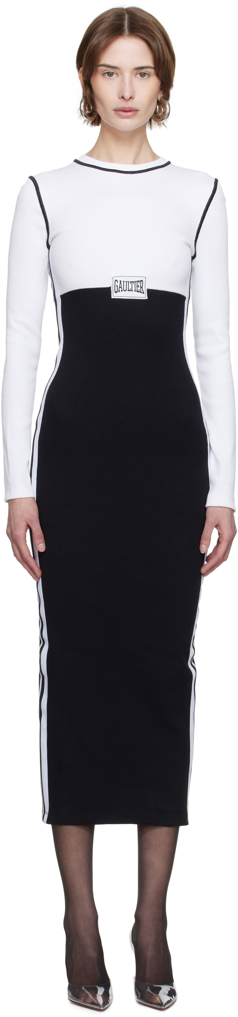 плаття Jean Paul Gaultier Jean Paul Gaultier Color-Block Maxi Dress чорний | 25/33-F-RO343P-J080-0100