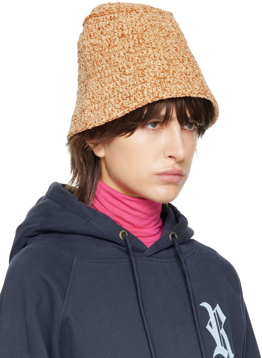 Капелюх BY FAR Textured Knit Bucket Hat бежевий | 23CRROBTNCHEN, 1