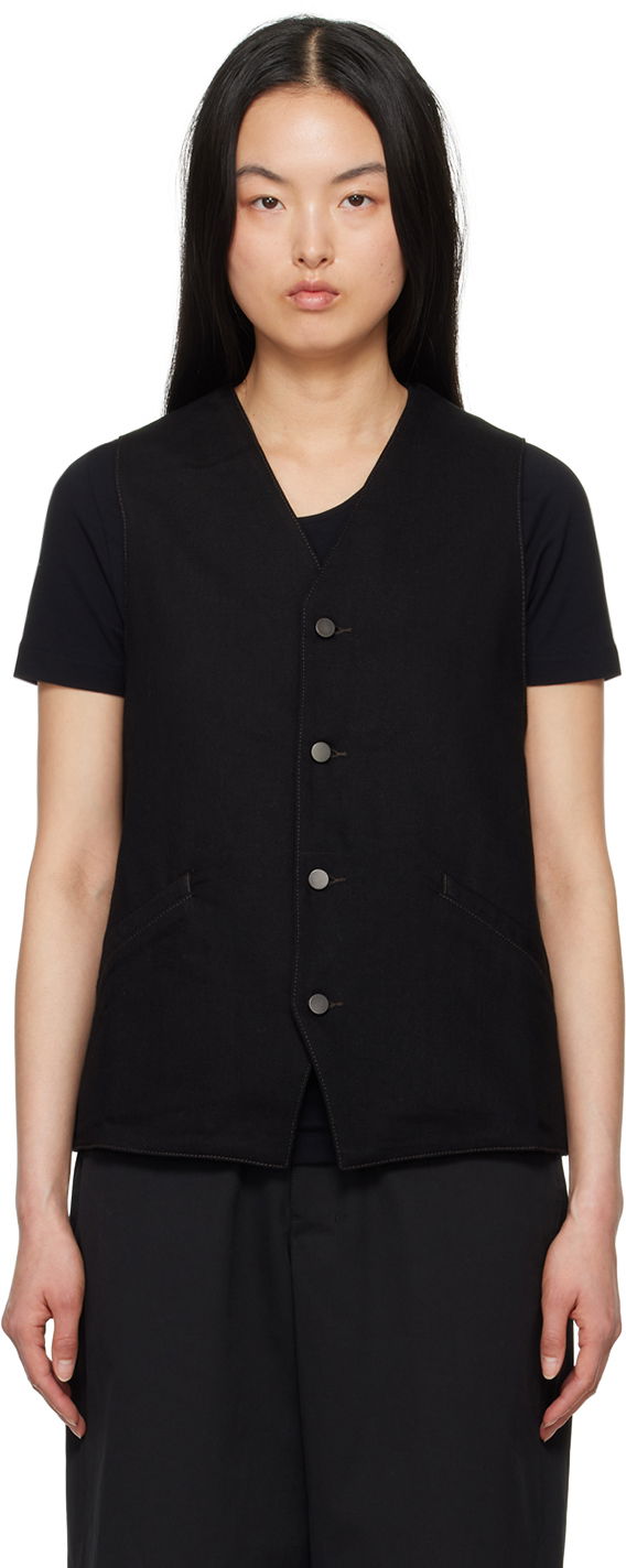 Жилет LEMAIRE Lemaire Button Denim Vest чорний | OW1071 LD1004