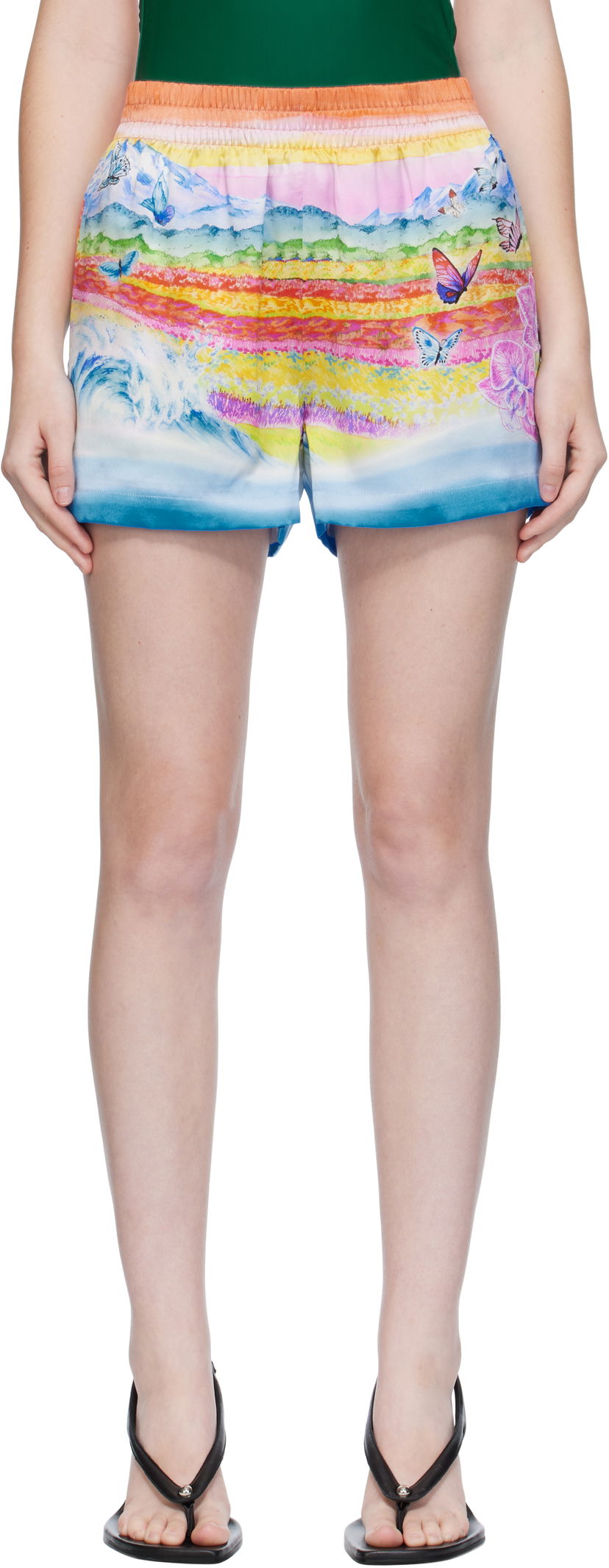 Шорти Casablanca Casablanca Silk Printed Shorts Різнокольоровий | WPF25-TR-104-02