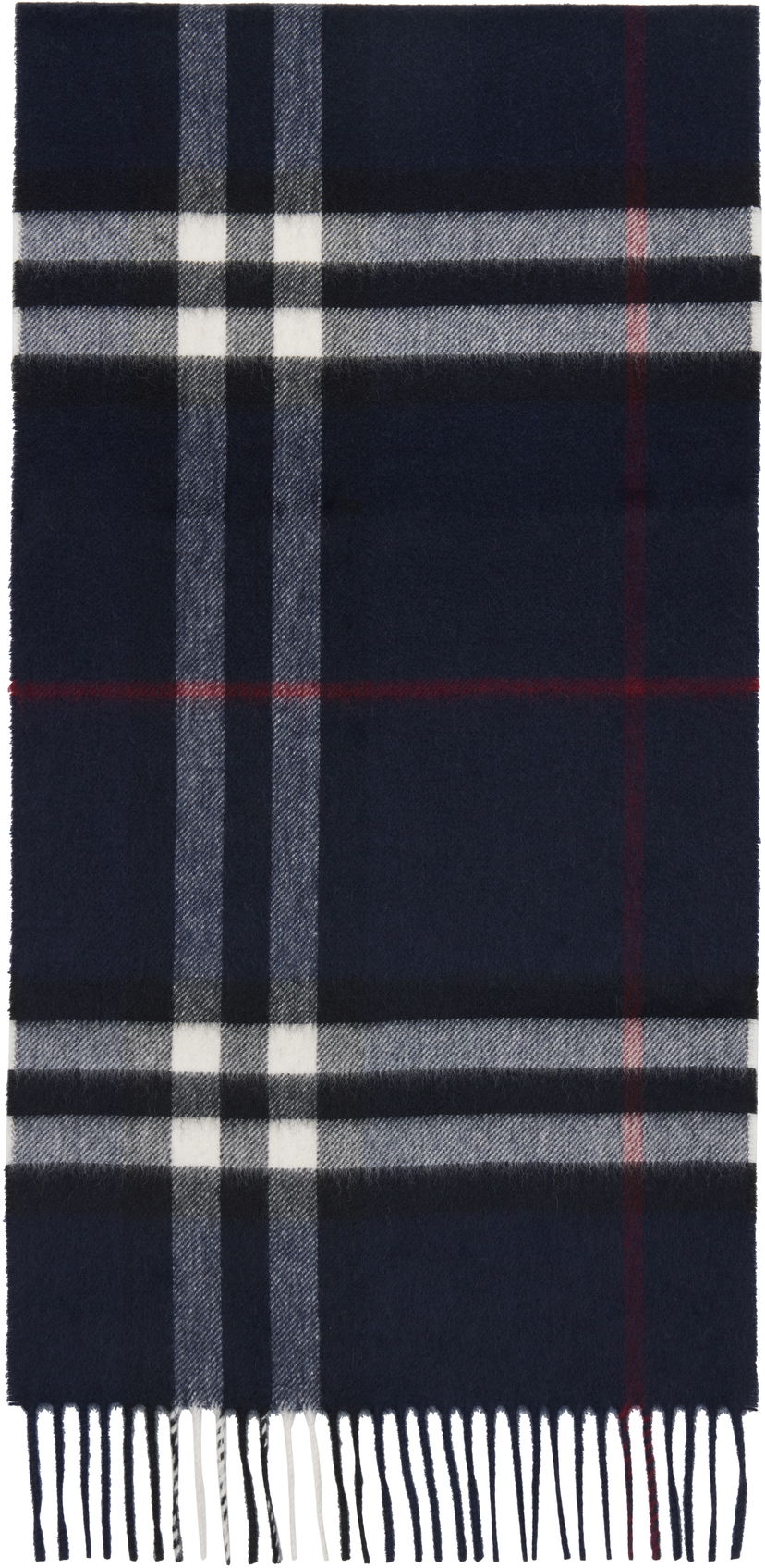 Шарф Burberry Burberry Check Cashmere Scarf темно-синій | 8112641