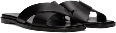Аксесуари Aeyde Aeyde Sonia Leather Crisscross Slide Sandals чорний | A11-FS-BRNS08FL62-SS24-800-001, 3