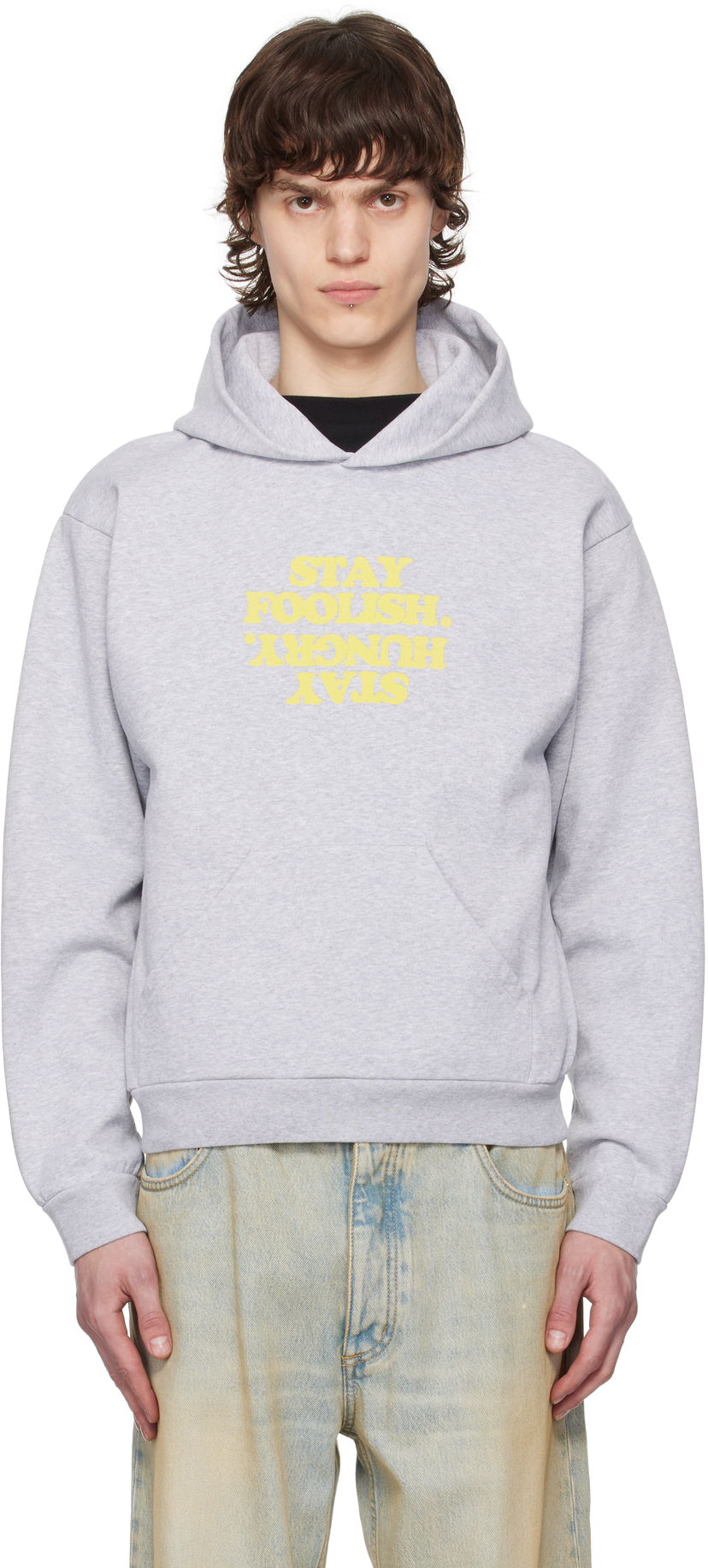 Світшоти Coperni Coperni 'Stay Foolish' Print Hoodie Сірий | COPJS15F5010PMEN