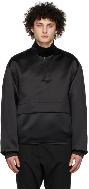 Світшоти We11done We11done Half-Zip Mock Neck Polyester Anorak чорний | WD-JK1-22-075-M-BK, 0