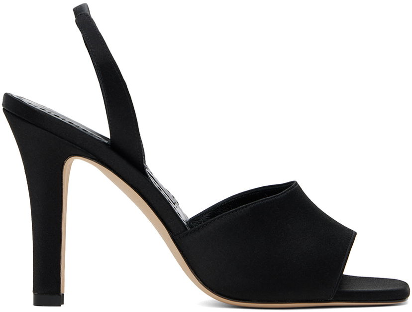Аксесуари Manolo Blahnik Manolo Blahnik Clotilde Heeled Slingback Sandals чорний | 124-2485