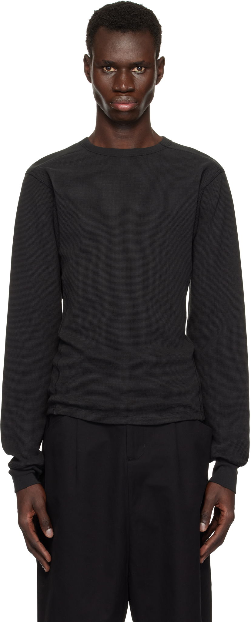Cветр Entire Studios Entire Studios Thermal Long Sleeve T-Shirt чорний | ES2260SO