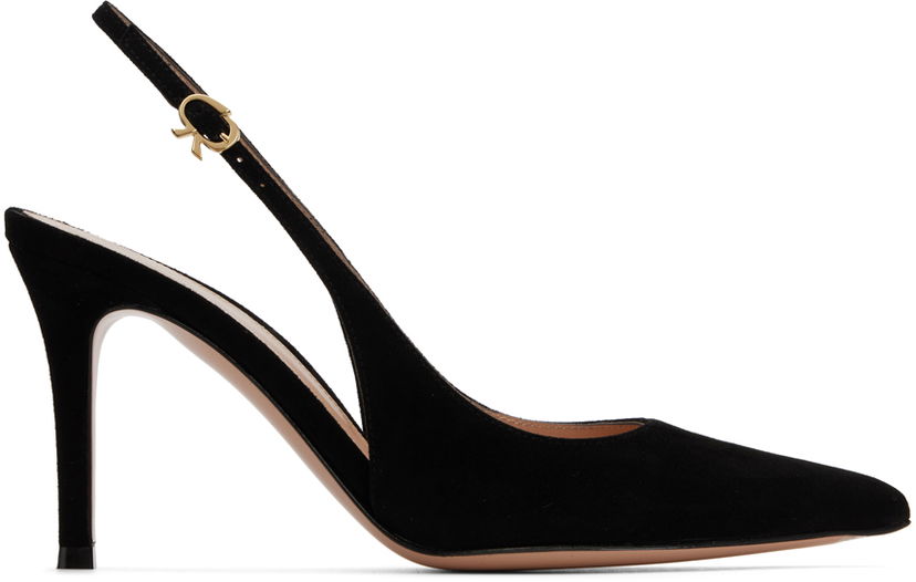 Кросівки та взуття Gianvito Rossi Suede Slingback Pumps чорний | G95433-85RIC-CAM