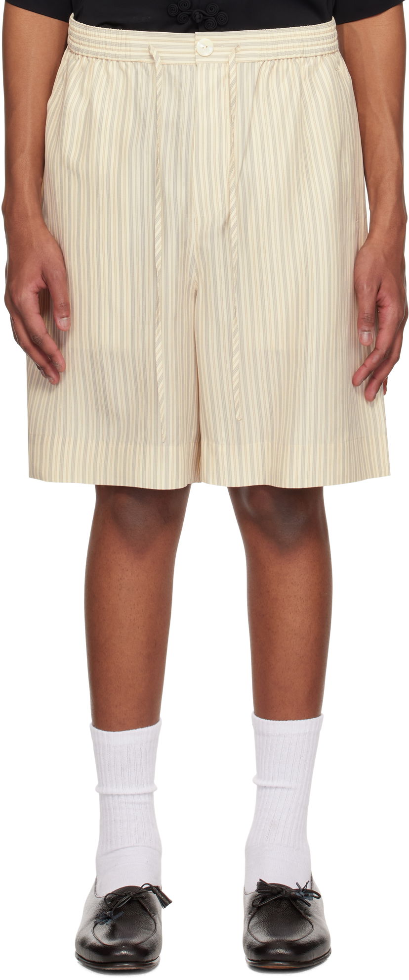 Шорти Róhe Róhe Loose Drawcord Silk Shorts бежевий | 314-32-090