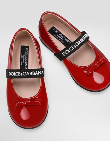 Аксесуари Dolce & Gabbana Dolce & Gabbana Patent Leather Ballet Flats With Elastic Червоний | D20093A483187124, 3