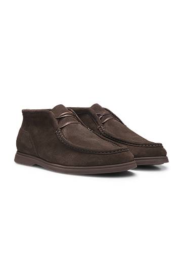 Одяг та аксесуари BOSS Suede Desert Boots with Stitching Коричневий | 50548119