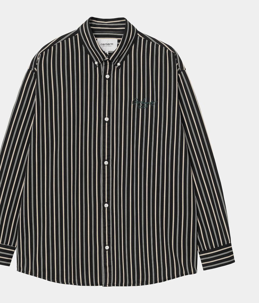 Сорочка Carhartt WIP Long Sleeve Palance Shirt Palance Stripe чорний | I035330_9